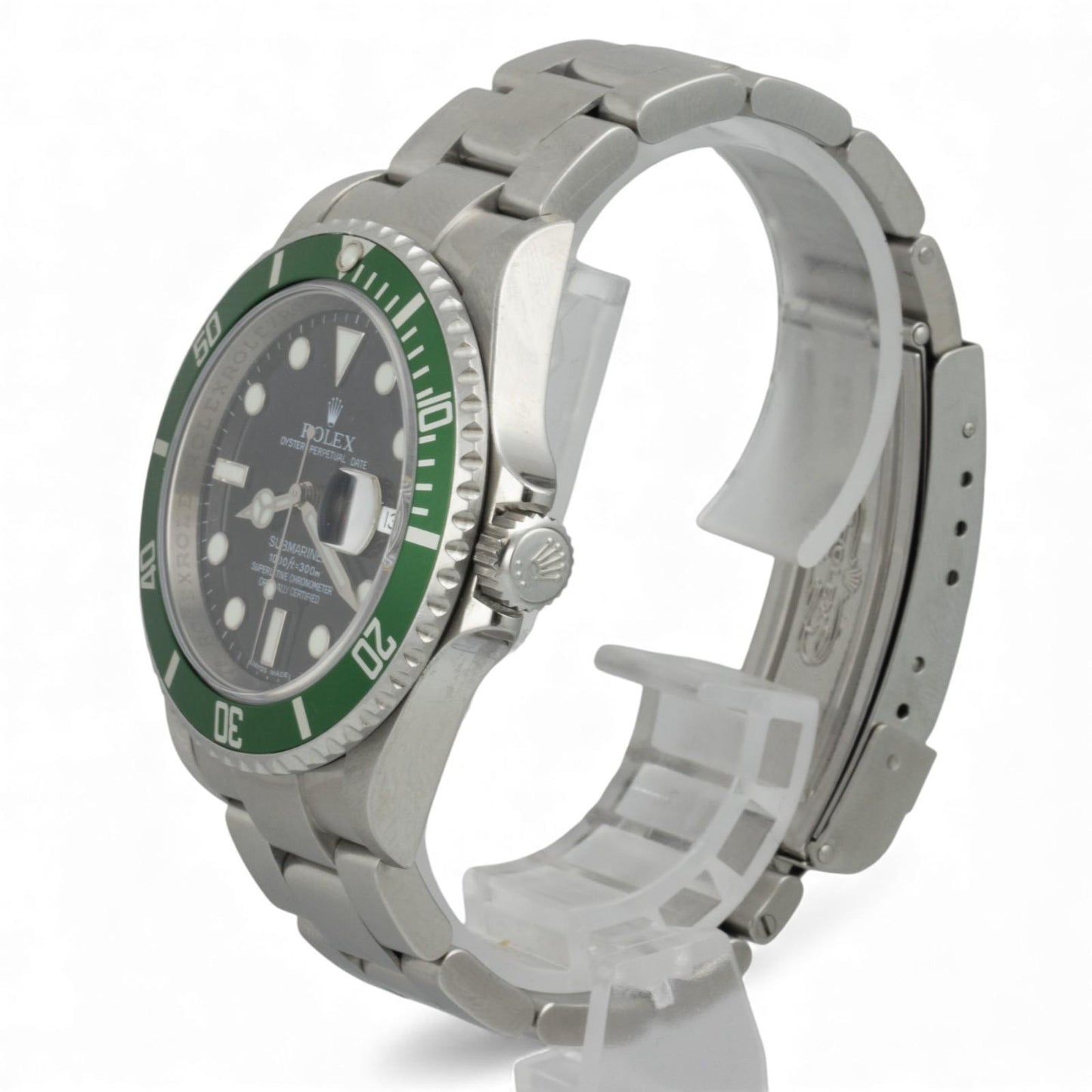 UNPOLISHED Rolex Submariner Kermit Green 40mm Watch 16610 LV 2008-9 BOX + PAPERS