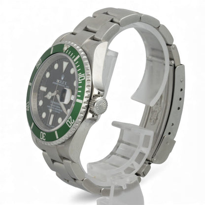 UNPOLISHED Rolex Submariner Kermit Green 40mm Watch 16610 LV 2008-9 BOX + PAPERS