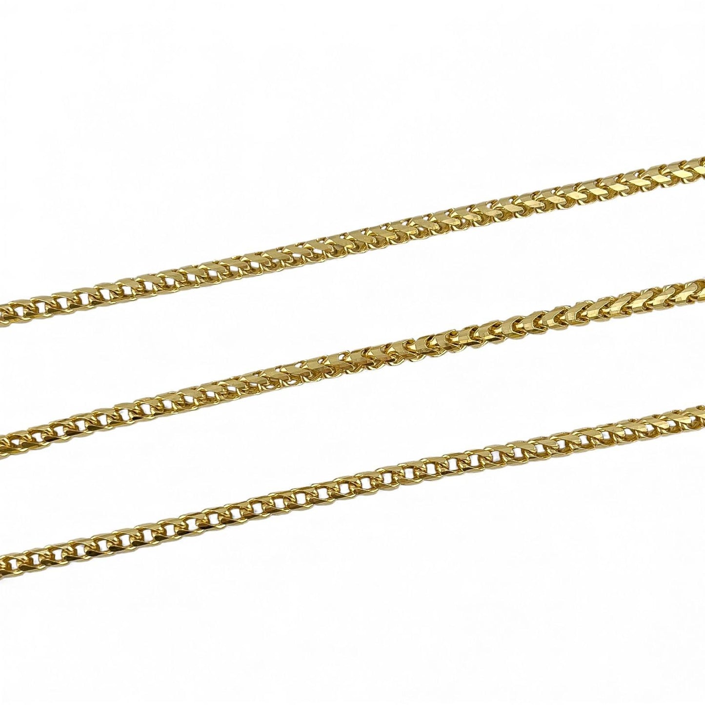 14k Yellow Gold Franco Link 4.00mm Boxy Cuban Chain Necklace 24" 52.0g