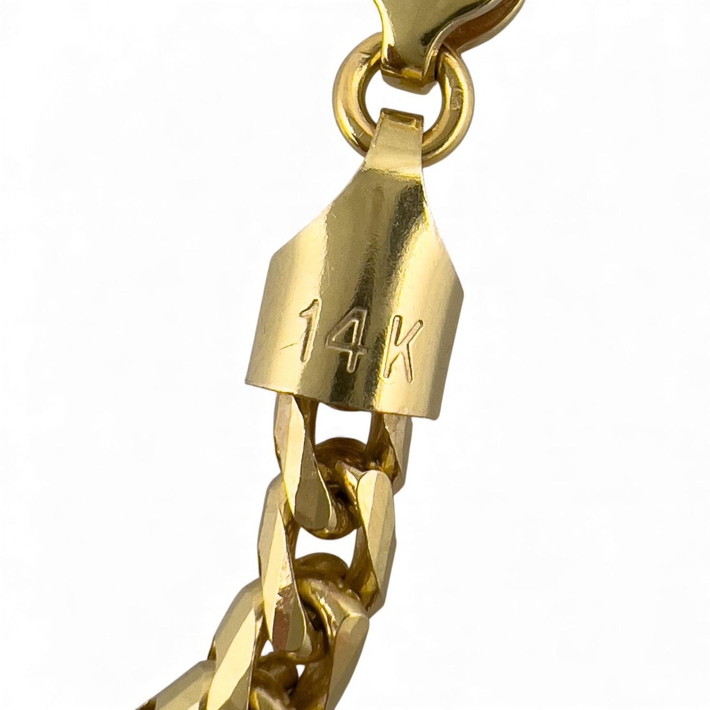 14k Yellow Gold Franco Link 4.00mm Boxy Cuban Chain Necklace 24" 52.0g