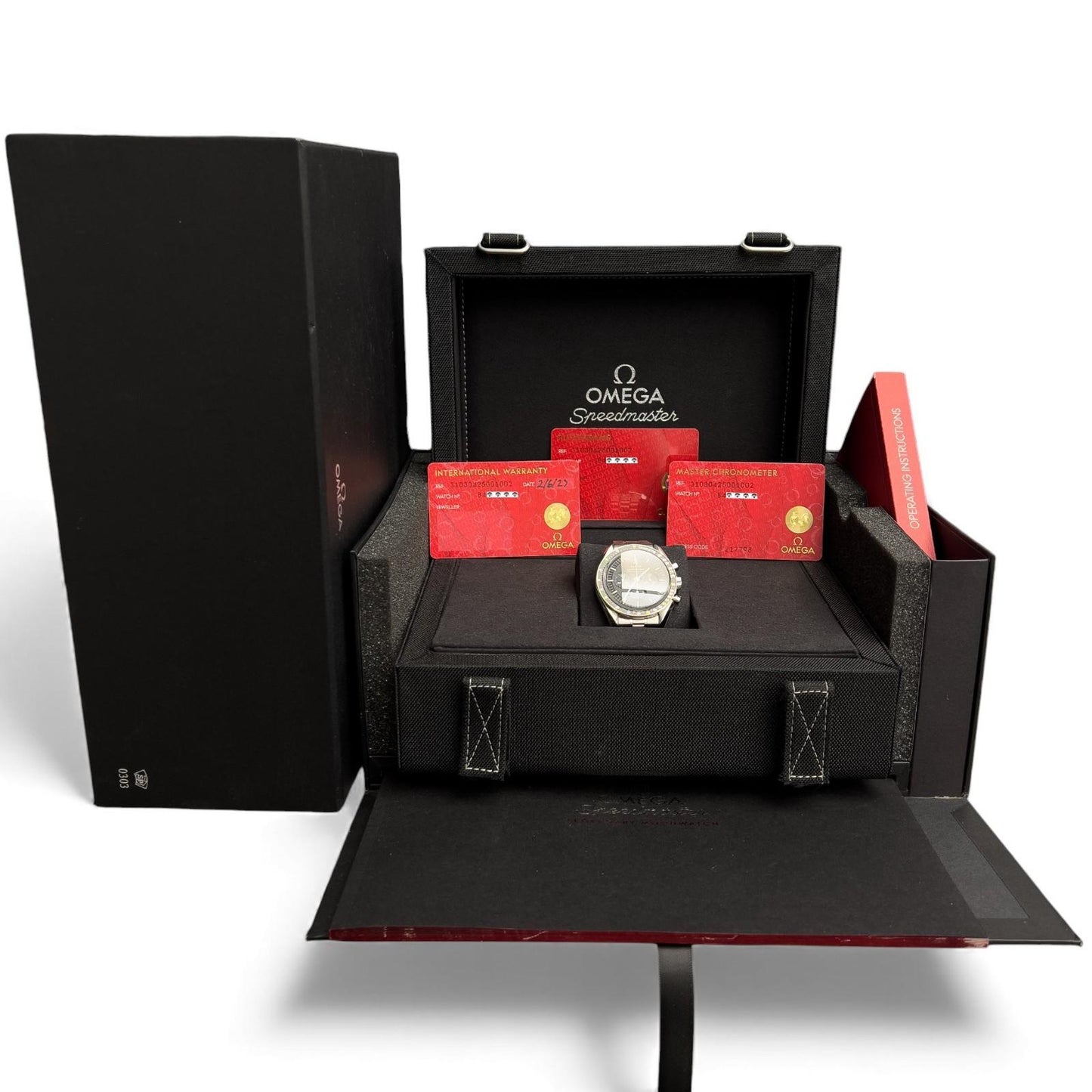 Omega Speedmaster Moonwatch 310.30.42.50.01.002 42mm SAPPHIRE SANDWICH BOX CARDS