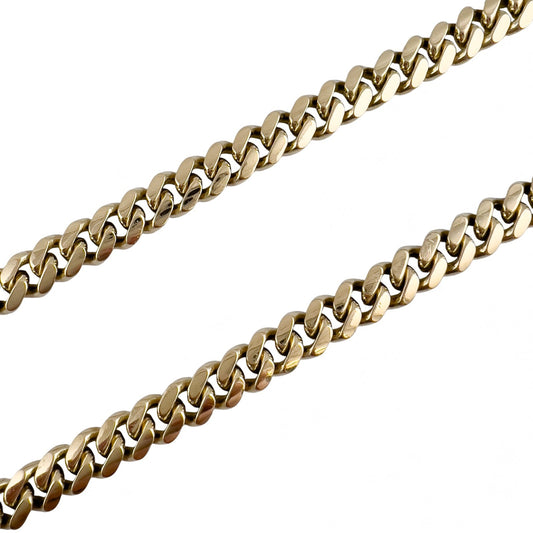 14k Yellow Gold Miami Cuban Link 7.40mm Chain Lobster Clasp Necklace 20" 75.6g