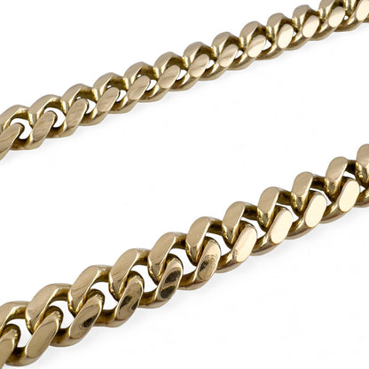 14k Yellow Gold Miami Cuban Link 7.40mm Chain Lobster Clasp Necklace 20" 75.6g