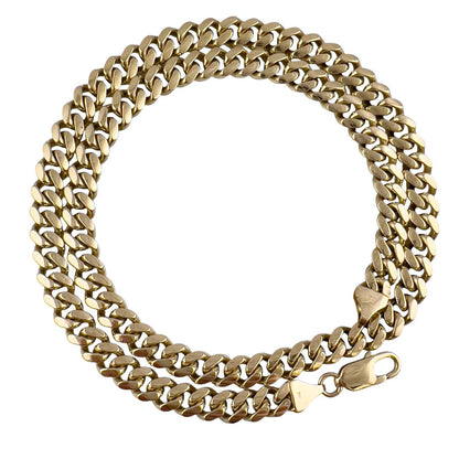 14k Yellow Gold Miami Cuban Link 7.40mm Chain Lobster Clasp Necklace 20" 75.6g