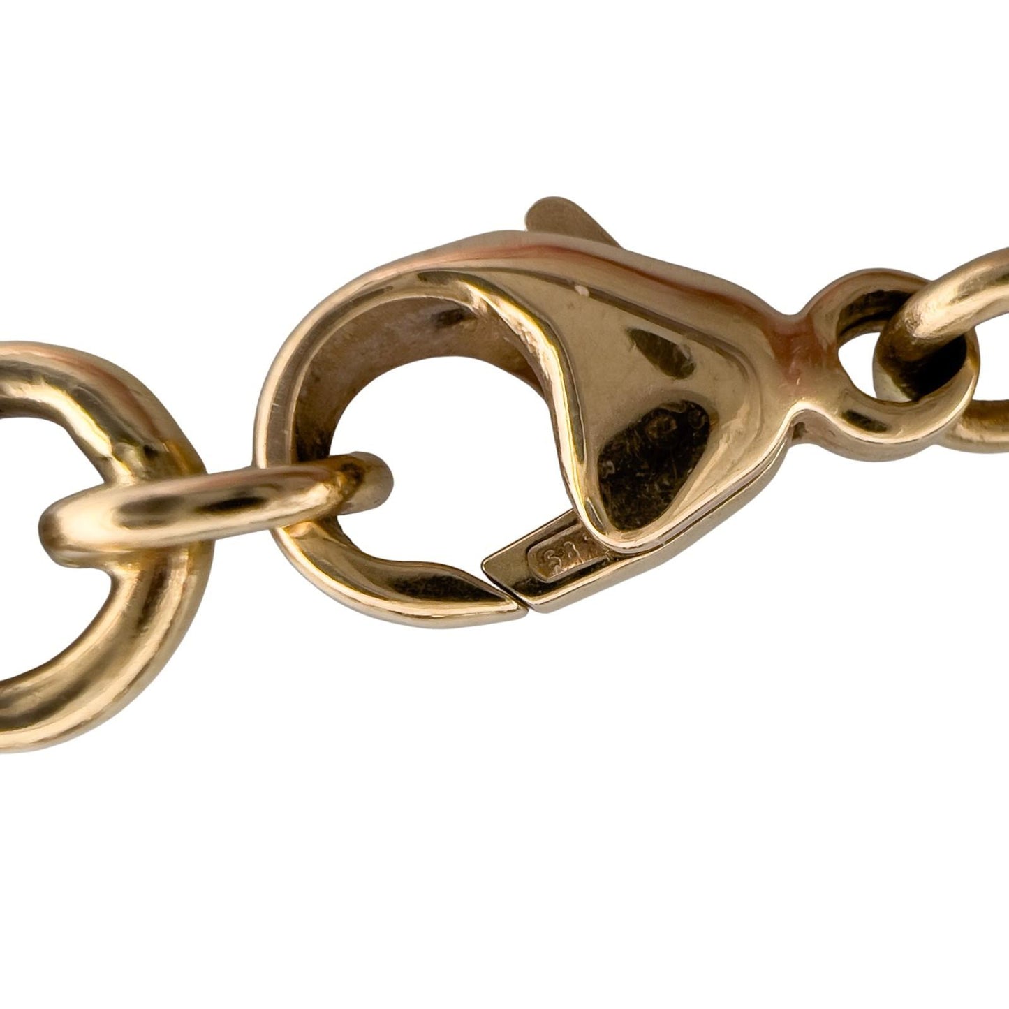 Vintage Tiffany Co. 14k Yellow Gold Twisted Rope Circle Link Choker Necklace 16"