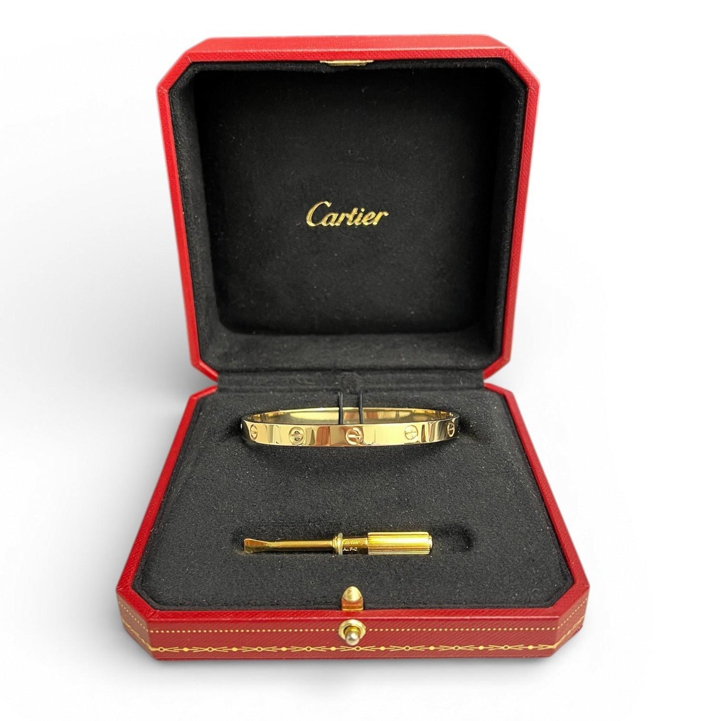 2025 Cartier LOVE 18k Yellow Gold NEW STYLE Classic Bracelet SZ 19 BAG BOX CERT