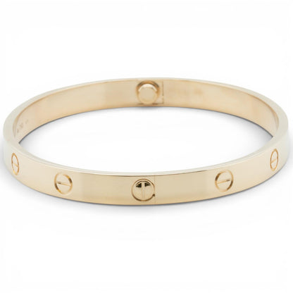 2025 Cartier LOVE 18k Yellow Gold NEW STYLE Classic Bracelet SZ 19 BAG BOX CERT