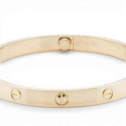 2025 Cartier LOVE 18k Yellow Gold NEW STYLE Classic Bracelet SZ 19 BAG BOX CERT