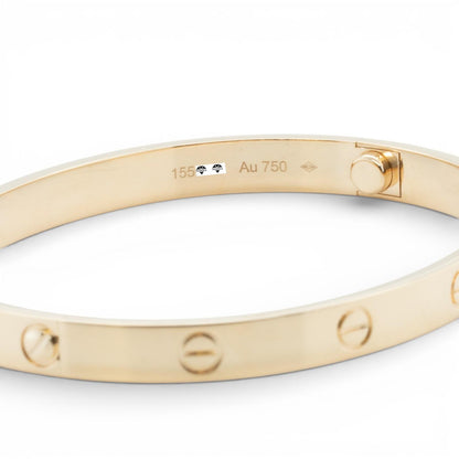 2025 Cartier LOVE 18k Yellow Gold NEW STYLE Classic Bracelet SZ 19 BAG BOX CERT