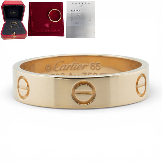 Cartier LOVE 18k Yellow Gold 5.5MM Wedding Band Ring Size 65 US 11 BOX & RECEIPT