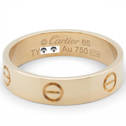 Cartier LOVE 18k Yellow Gold 5.5MM Wedding Band Ring Size 65 US 11 BOX & RECEIPT