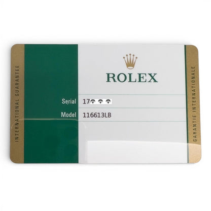 Rolex Submariner 18k Gold & Stainless Steel Blue 40mm 116613 LB BOX PAPERS