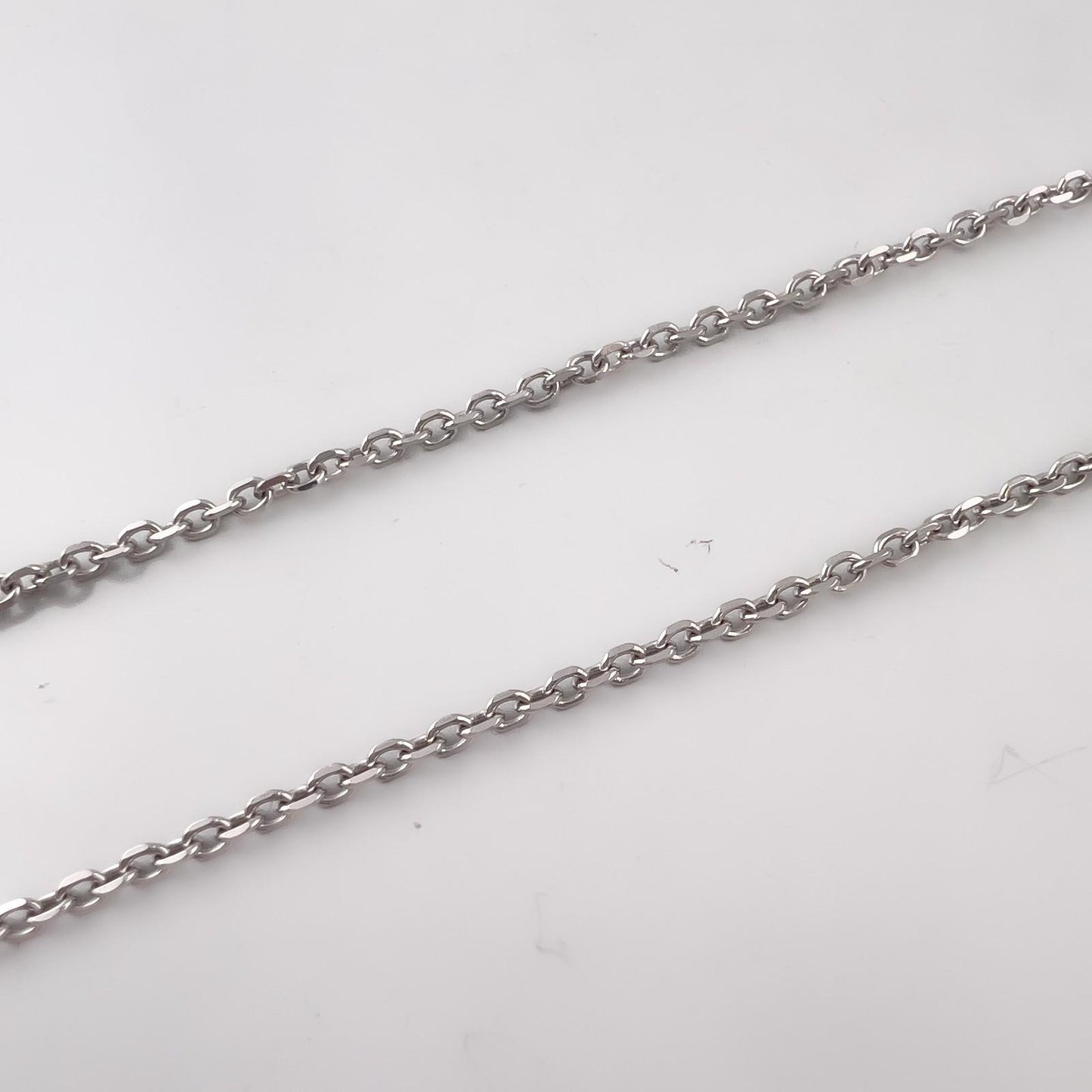 14k White Gold Diamond Triple Asymmetrical Circlet Pendant Necklace 18" 0.75ctw