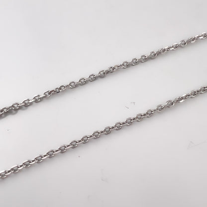 14k White Gold Diamond Triple Asymmetrical Circlet Pendant Necklace 18" 0.75ctw