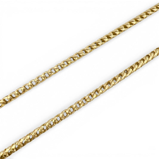 14k Yellow Gold Diamond Cut Franco Link 4.00mm Box Chain Necklace 20" 25.7g