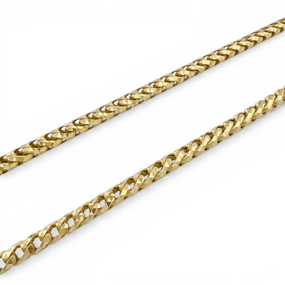 14k Yellow Gold Diamond Cut Franco Link 4.00mm Box Chain Necklace 20" 25.7g