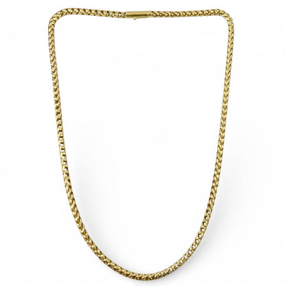 14k Yellow Gold Diamond Cut Franco Link 4.00mm Box Chain Necklace 20" 25.7g