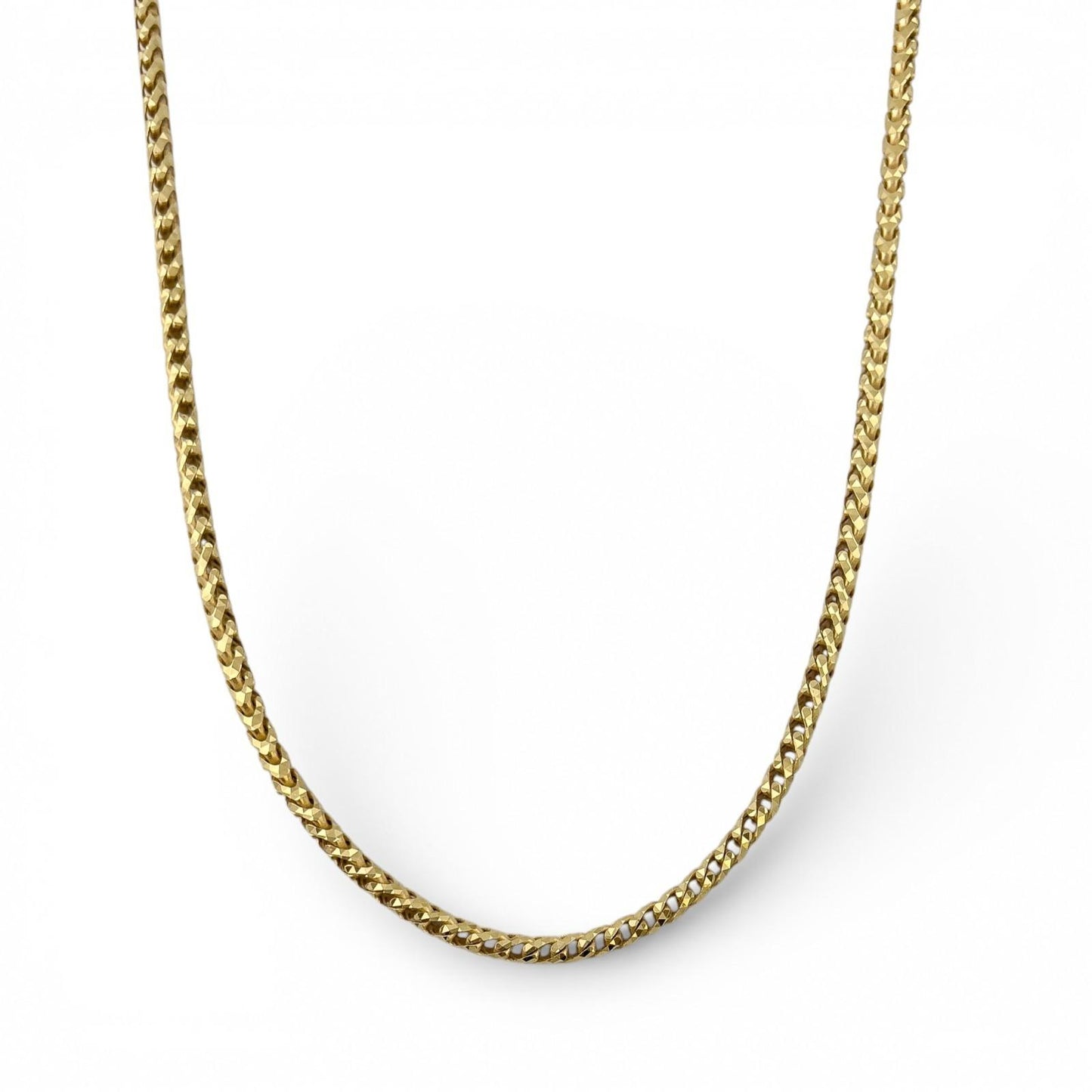 14k Yellow Gold Diamond Cut Franco Link 4.00mm Box Chain Necklace 20" 25.7g