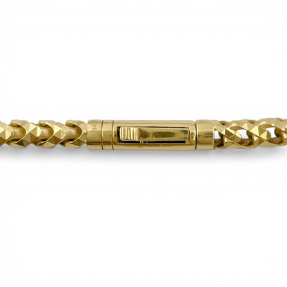 14k Yellow Gold Diamond Cut Franco Link 4.00mm Box Chain Necklace 20" 25.7g