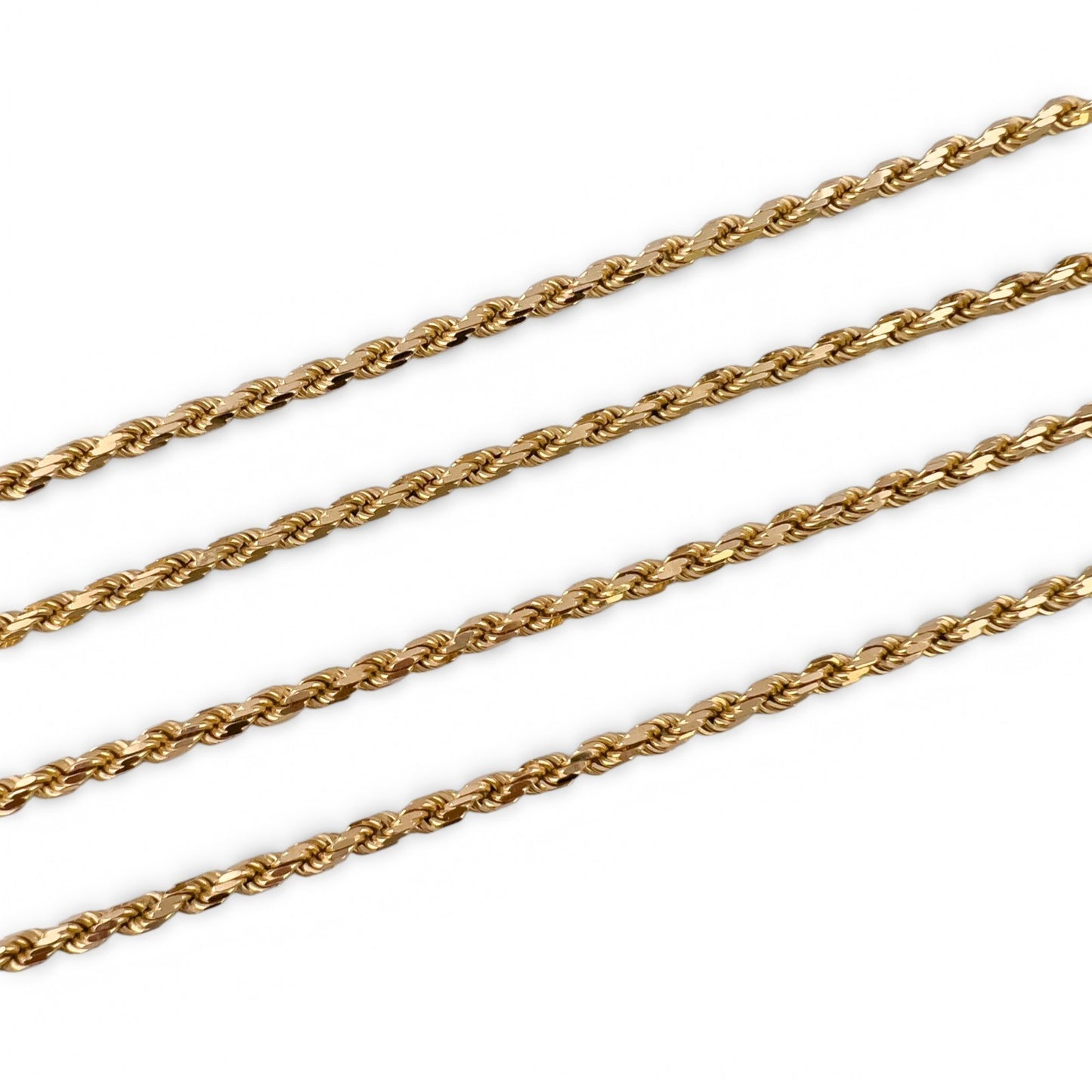 14k Yellow Gold Rope Chain 3.60mm Link Necklace 29.5" LONG 40.6g ITALY
