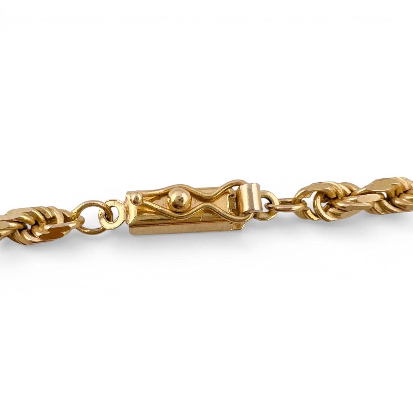 14k Yellow Gold Rope Chain 3.60mm Link Necklace 29.5" LONG 40.6g ITALY