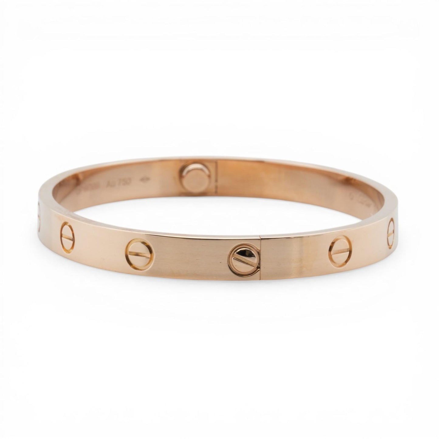 2023 Cartier LOVE 18k Rose Gold NEW STYLE Classic Bracelet SZ 17 BAG BOX CERT
