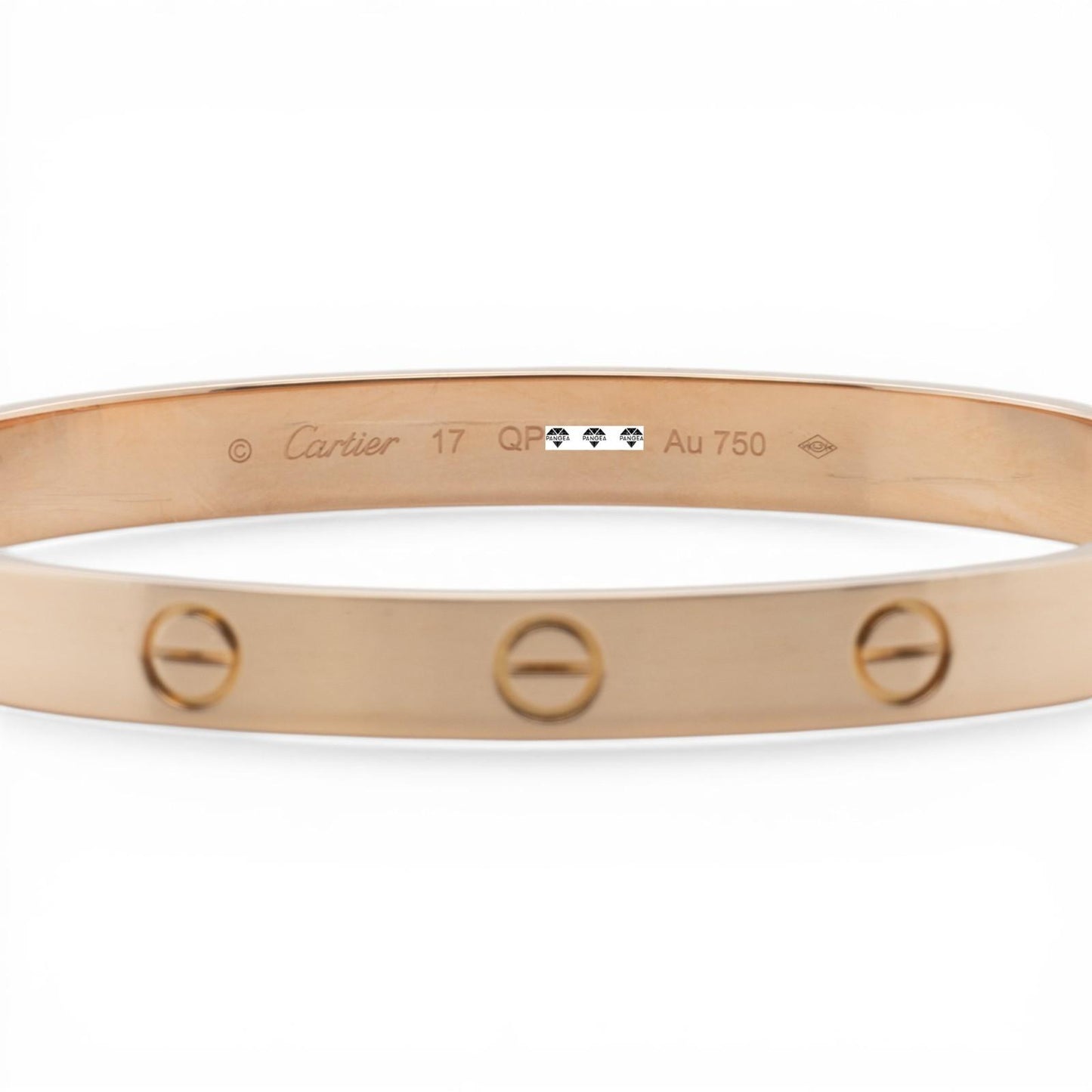 2023 Cartier LOVE 18k Rose Gold NEW STYLE Classic Bracelet SZ 17 BAG BOX CERT