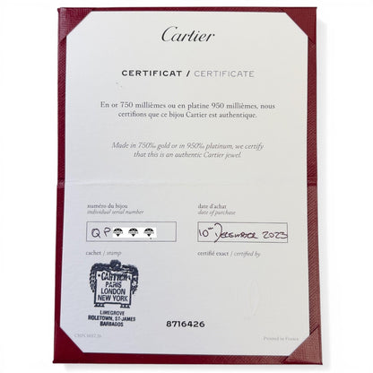 2023 Cartier LOVE 18k Rose Gold NEW STYLE Classic Bracelet SZ 17 BAG BOX CERT