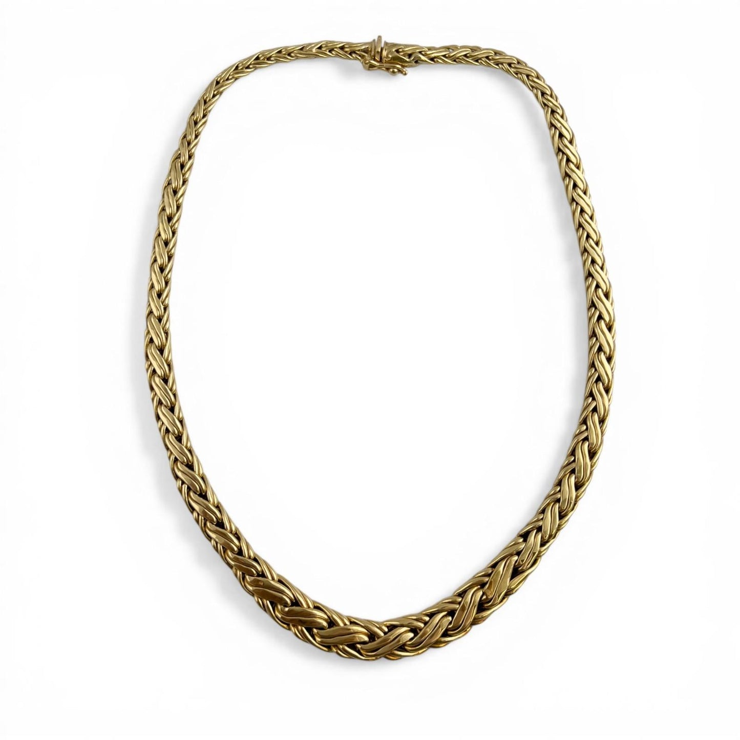 Tiffany & Co. 18k Yellow Gold Russian Weave Byzantine Braid Necklace 15" 37.8g