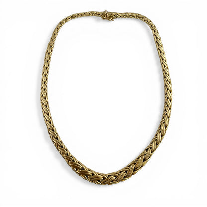 Tiffany & Co. 18k Yellow Gold Russian Weave Byzantine Braid Necklace 15" 37.8g