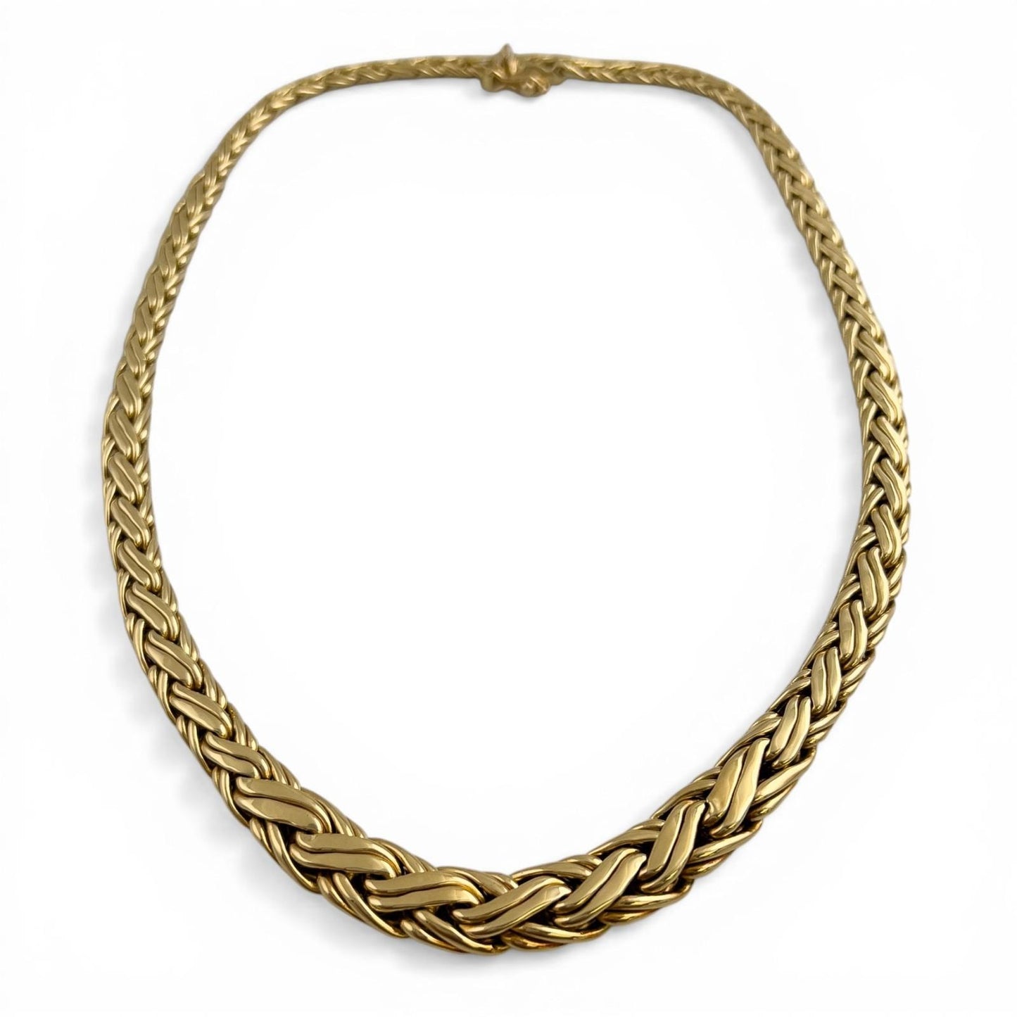 Tiffany & Co. 18k Yellow Gold Russian Weave Byzantine Braid Necklace 15" 37.8g