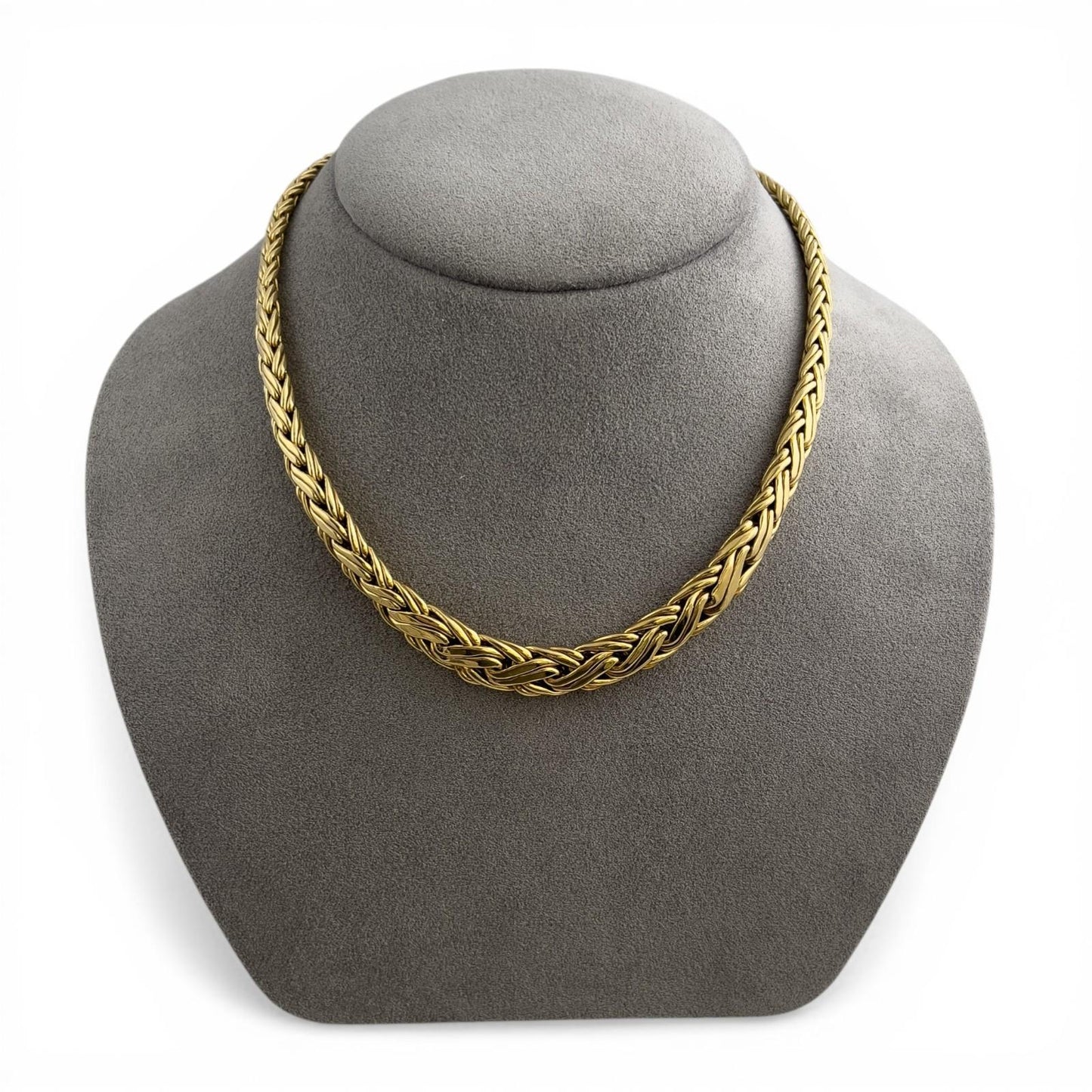 Tiffany & Co. 18k Yellow Gold Russian Weave Byzantine Braid Necklace 15" 37.8g
