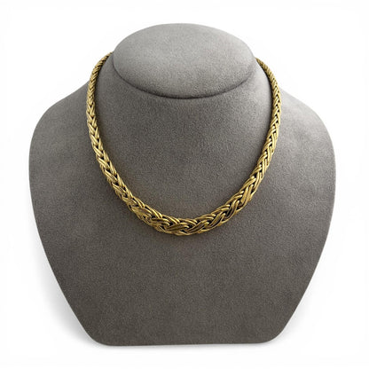 Tiffany & Co. 18k Yellow Gold Russian Weave Byzantine Braid Necklace 15" 37.8g