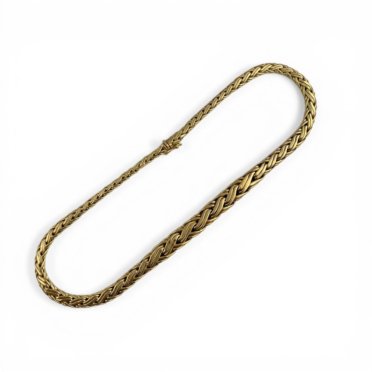 Tiffany & Co. 18k Yellow Gold Russian Weave Byzantine Braid Necklace 15" 37.8g