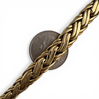 Tiffany & Co. 18k Yellow Gold Russian Weave Byzantine Braid Necklace 15" 37.8g