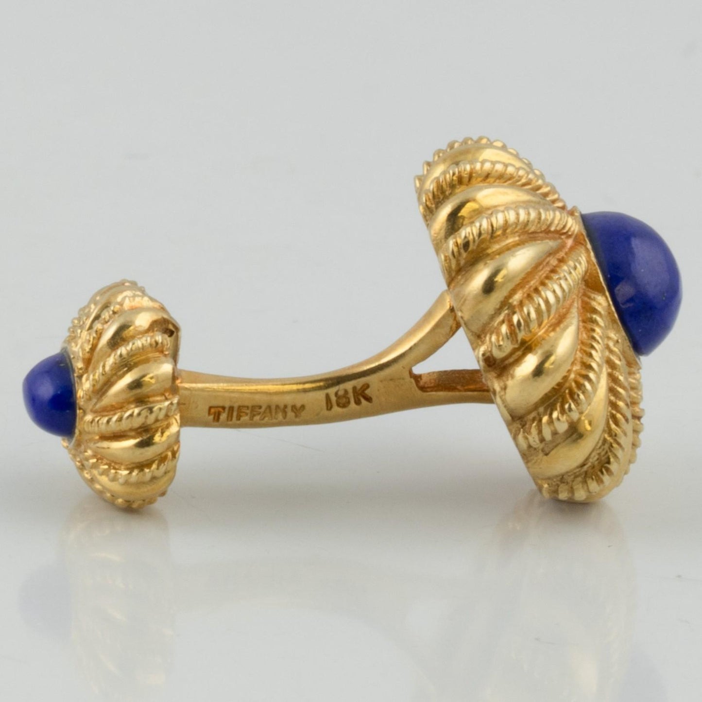 Tiffany & Co. Schlumberger 18k Yellow Gold Cabochon Lapis Lazuli Cufflinks 15g