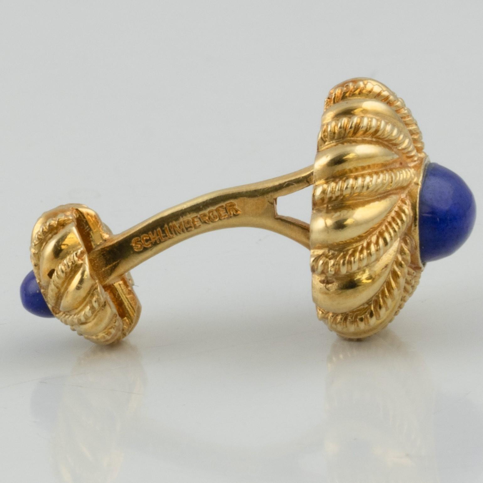 Tiffany & Co. Schlumberger 18k Yellow Gold Cabochon Lapis Lazuli
