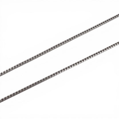 14k White Gold Franco Link 2.25mm Boxy Cuban Chain Necklace 29.5" 24.1g