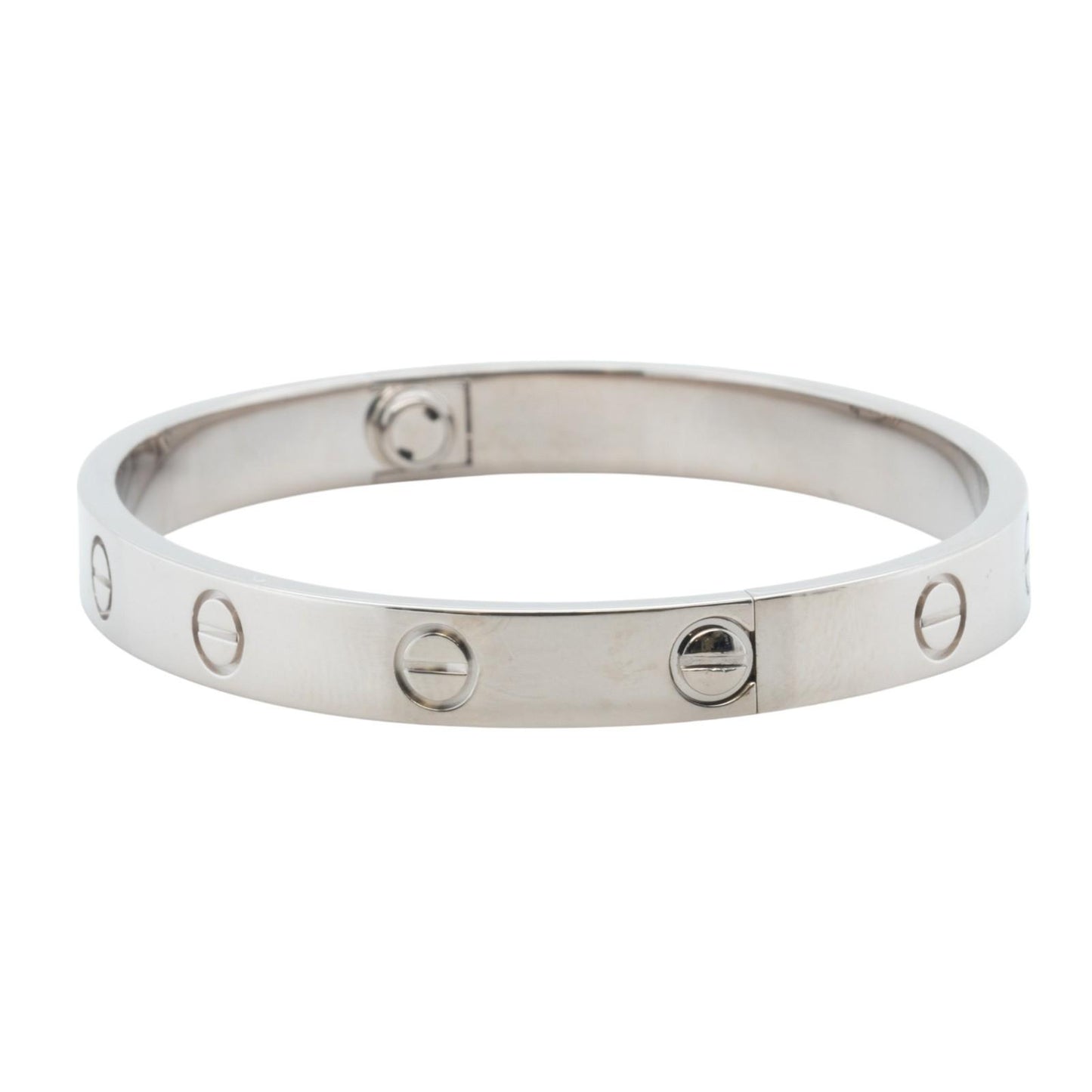 Cartier Love Classic 18k White Gold Bracelet Size 16 RECEIPT BOX & CERT 2016