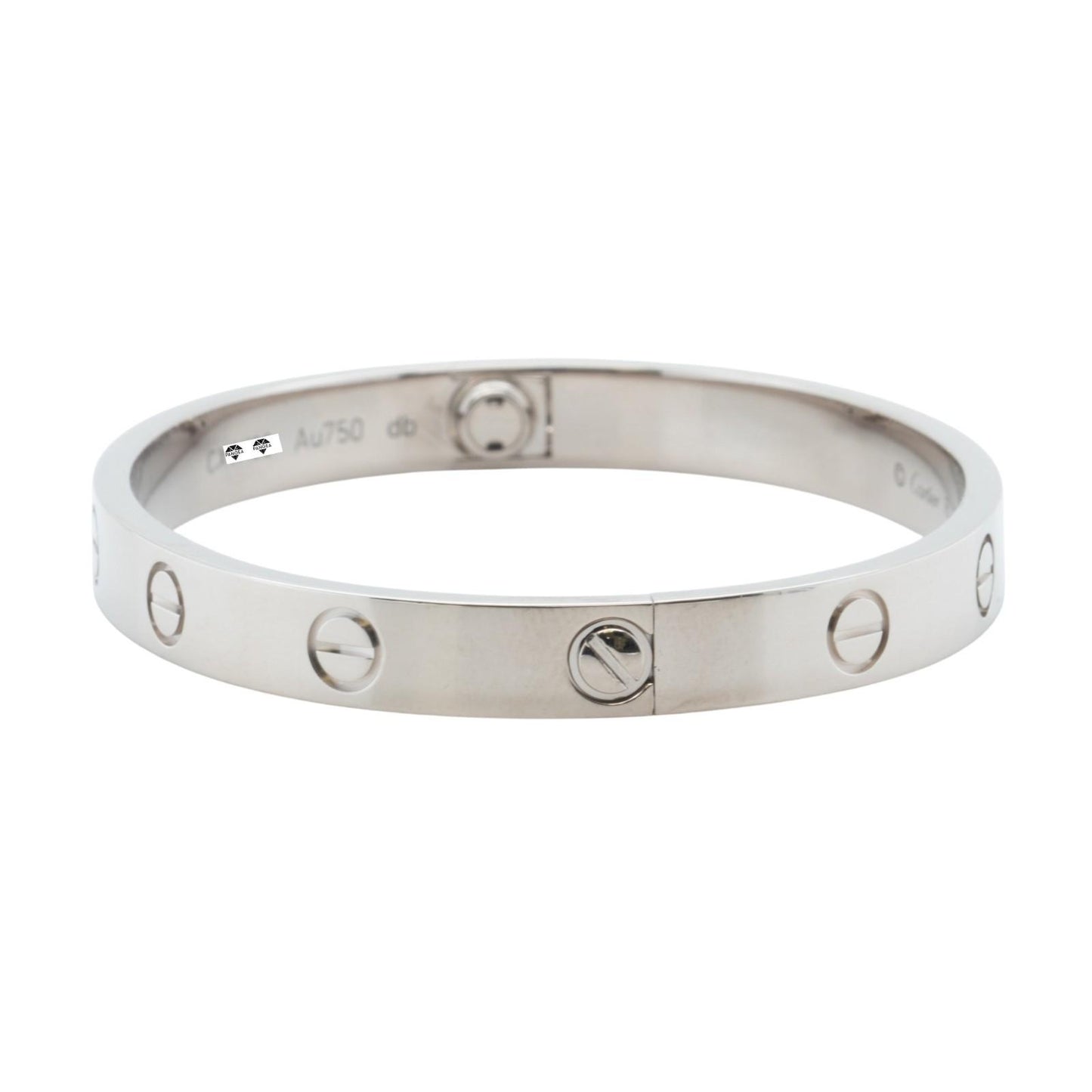 Cartier Love Classic 18k White Gold Bracelet Size 16 RECEIPT BOX & CERT 2016