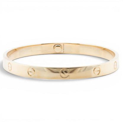 Cartier LOVE 18k Yellow Gold Bangle Bracelet Size 20 POUCH & SERVICE RECIEPT