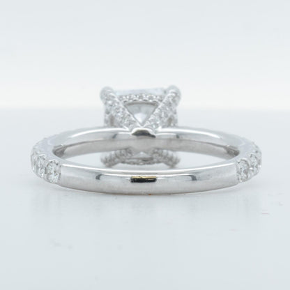 IGI 18k White Gold Lab Grown 2.00ct Princess Diamond 3/4 Shank Engagement Ring