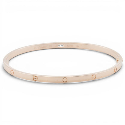 2020 Cartier Love Small 18k Rose Gold Bangle Bracelet Size 20 POUCH + RECEIPT