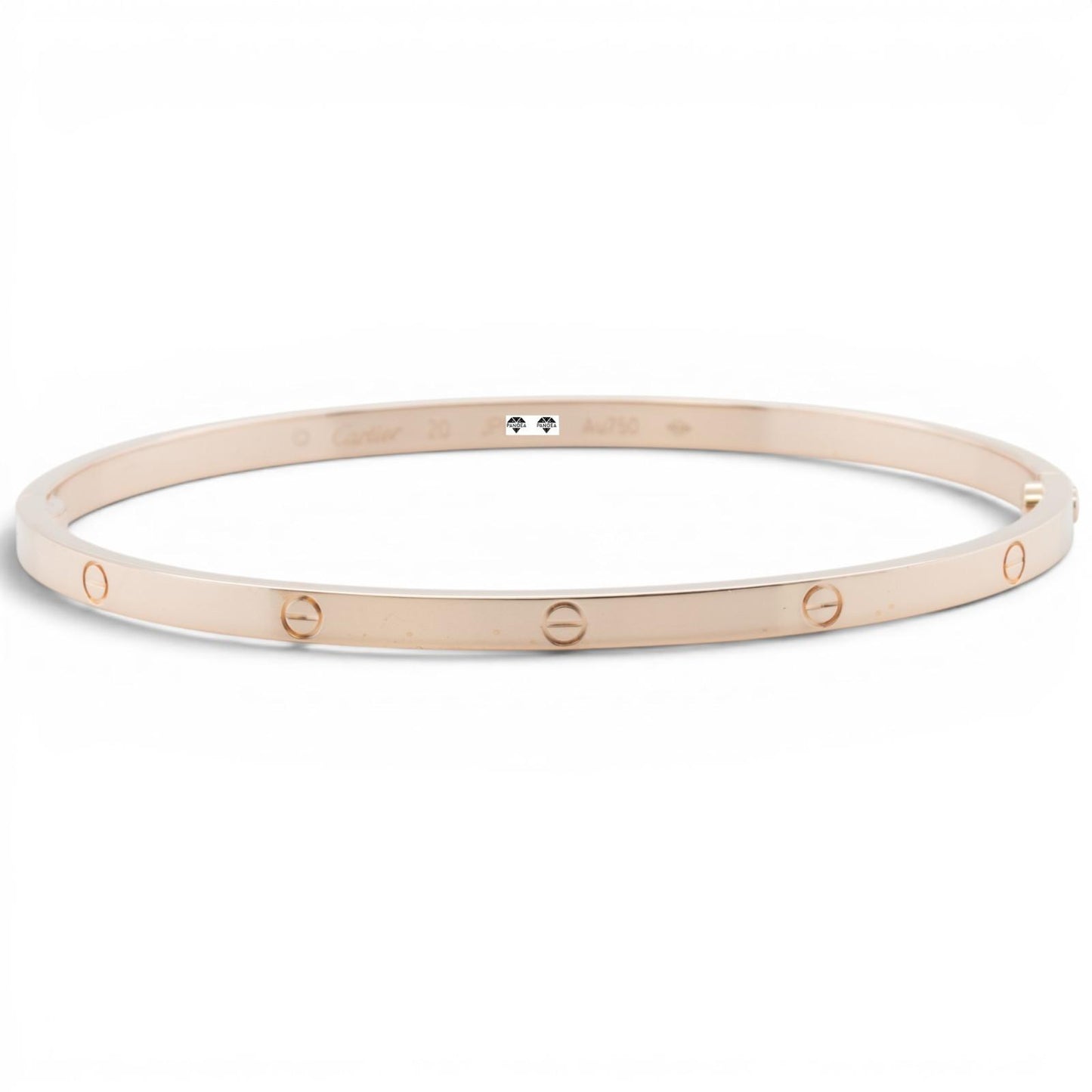 2020 Cartier Love Small 18k Rose Gold Bangle Bracelet Size 20 POUCH + RECEIPT
