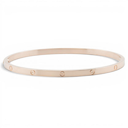 2020 Cartier Love Small 18k Rose Gold Bangle Bracelet Size 20 POUCH + RECEIPT