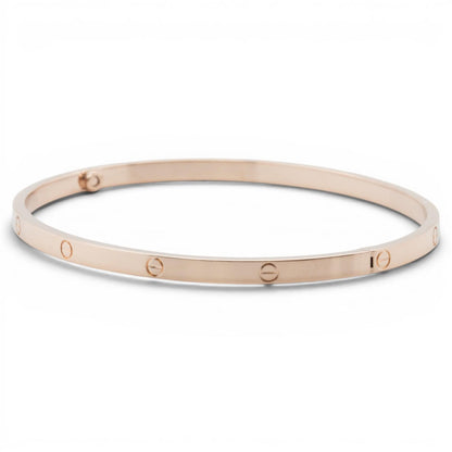 2020 Cartier Love Small 18k Rose Gold Bangle Bracelet Size 20 POUCH + RECEIPT