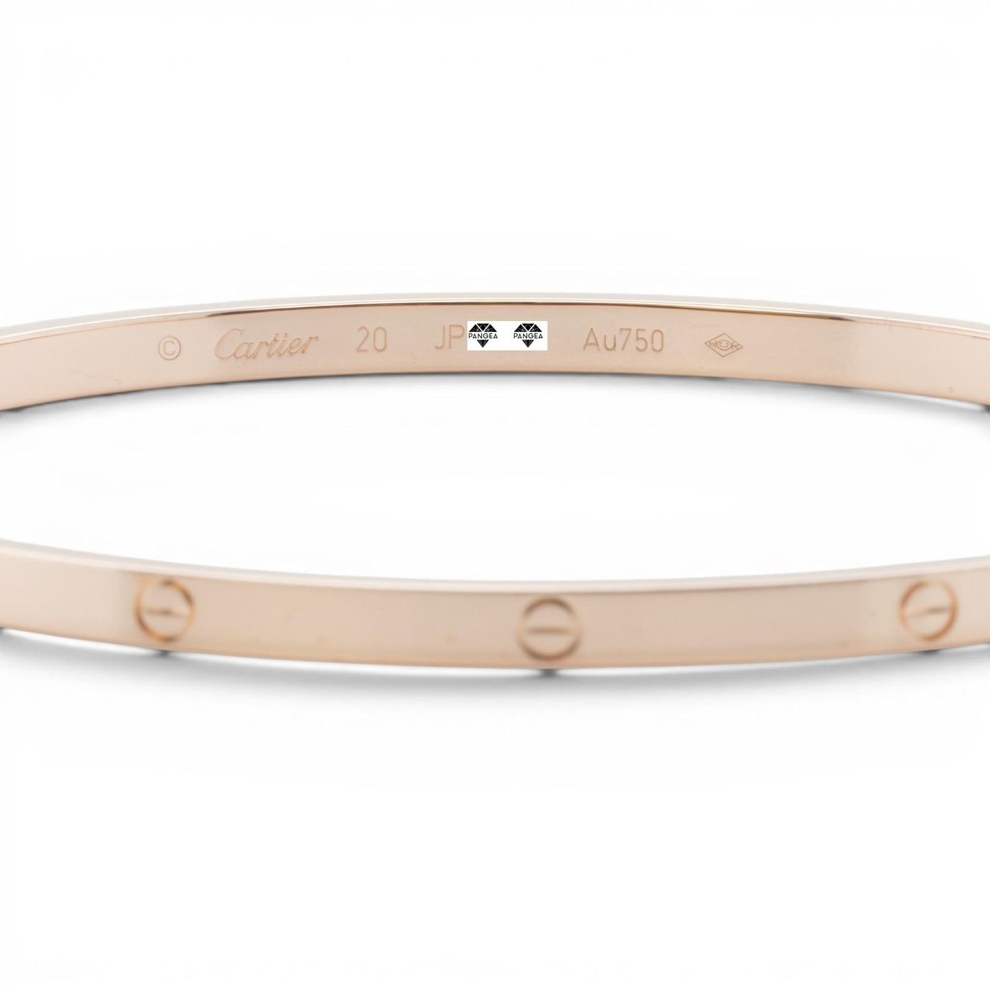 2020 Cartier Love Small 18k Rose Gold Bangle Bracelet Size 20 POUCH + RECEIPT