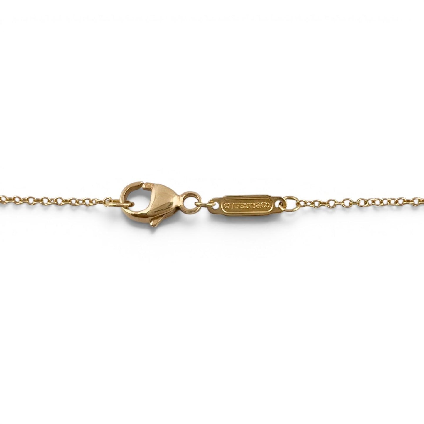 Tiffany & Co. Elsa Peretti 36mm Open Heart 18k Yellow Gold Necklace 26" SPAIN