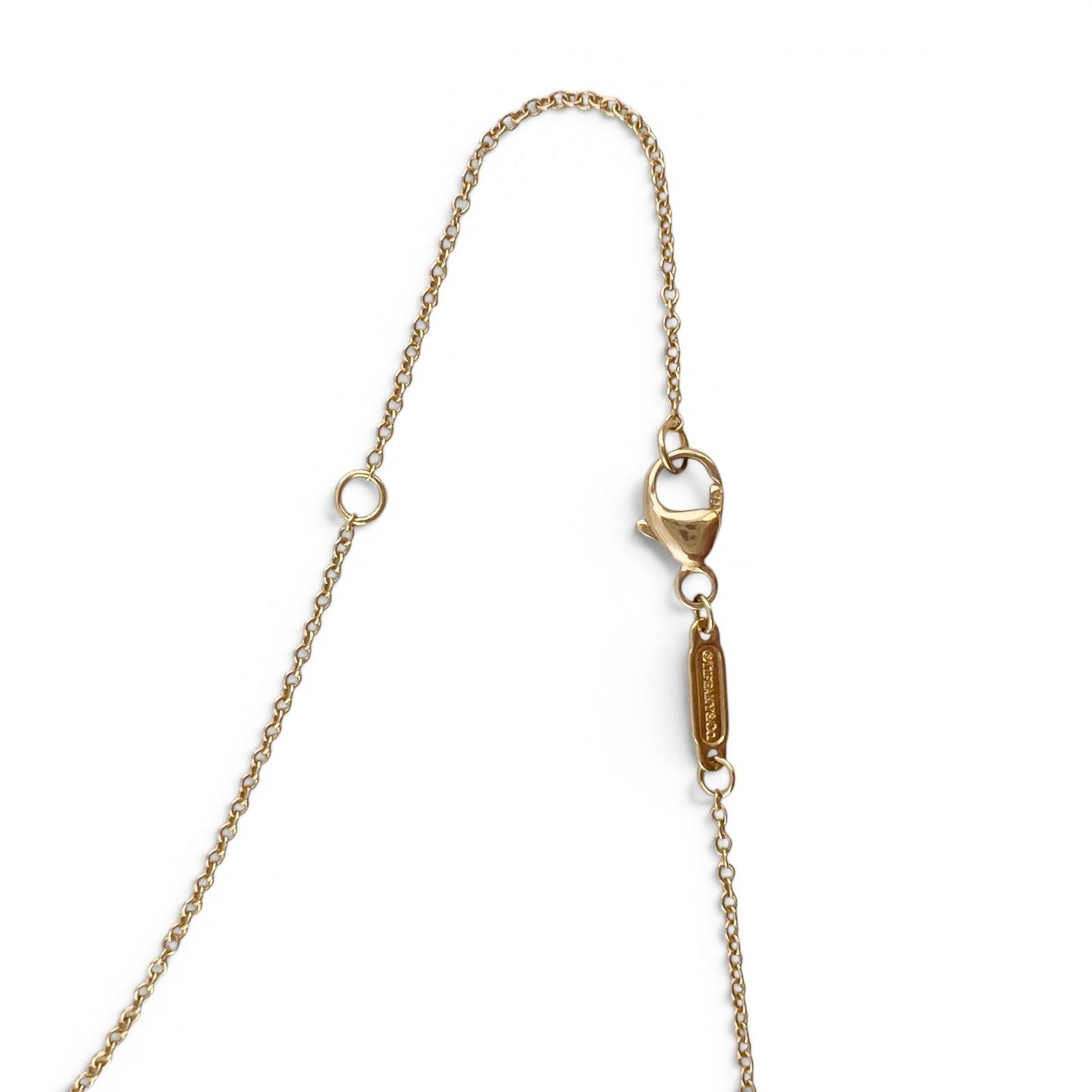 Tiffany & Co. Elsa Peretti 36mm Open Heart 18k Yellow Gold Necklace 26" SPAIN