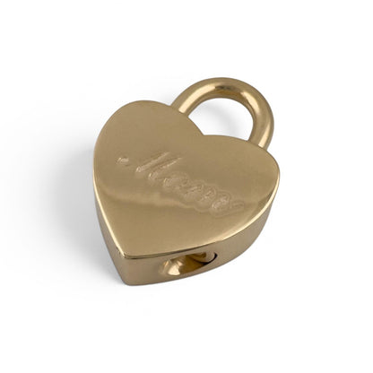 Tiffany & Co. Padlock Heart 18k Yellow Gold Charm Pendant w/ Monogram: MOM